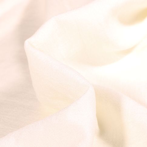 Tissu Viscose texturé uni Maxima Blanc cassé