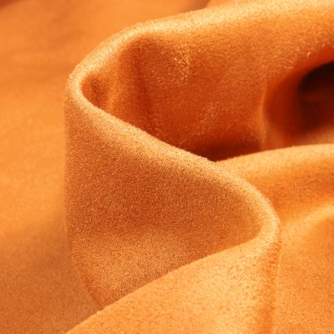 Tissu Suédine Scuba uni Capri Ocre