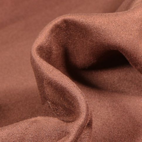 Tissu Suédine Scuba uni Capri Marron chocolat
