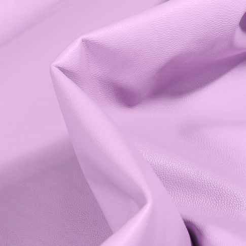 Tissu Simili cuir souple d'habillement uni Inès Lilas