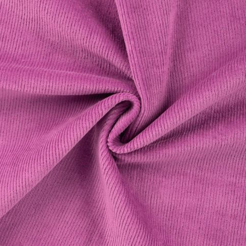 Tissu Velours côtelé stretch uni Violine