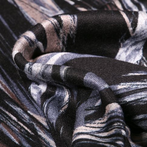 Tissu Jersey milano Motifs abstraits sur fond Gris