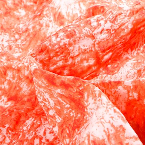 Tissu Seersucker Tye and dye sur fond Orange