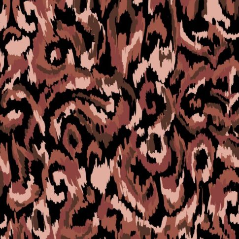 Tissu Viscose Twill Lia Marron sur fond Noir