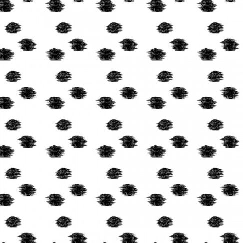 Tissu Viscose Twill Dots noirs sur fond Blanc