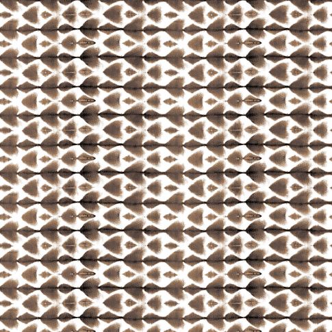 Tissu Bengaline imprimé Motifs marrons sur fond Blanc