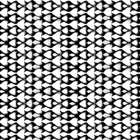 Tissu Bengaline Téo sur fond Blanc