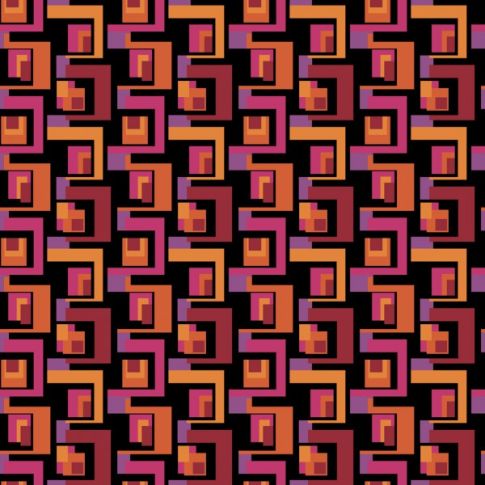Tissu Polyester Stretch Cube Orange