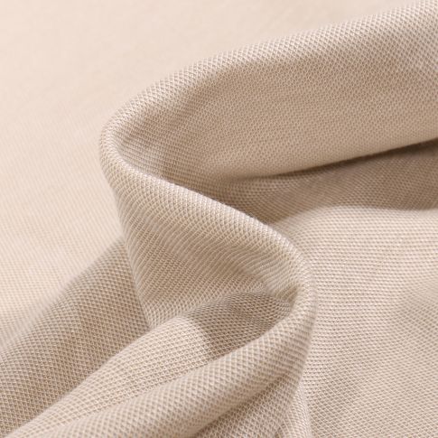 Tissu Viscose  Lino sur fond Beige chiné