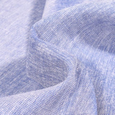 Tissu Viscose Lin Méloni sur fond Bleu chiné