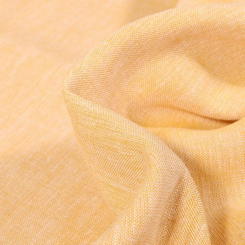 Tissu Viscose Lin Méloni sur fond Jaune chiné