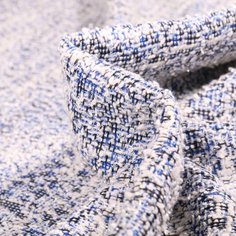 Tissu Tweed Rachel Bleu roi