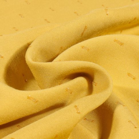 Tissu Viscose lurex Pointillés lurex sur fond Jaune