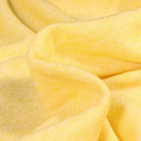 Tissu Maille polyviscose extensible Angel sur fond Jaune