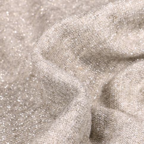 Tissu Maille Viscose lurex Julia Gris chiné