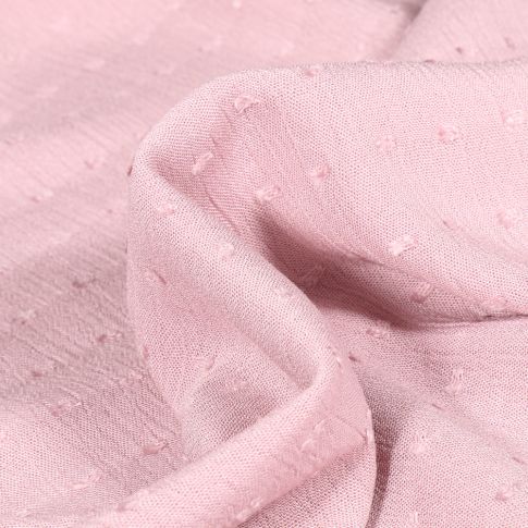 Tissu Viscose Plumetis uni Rose