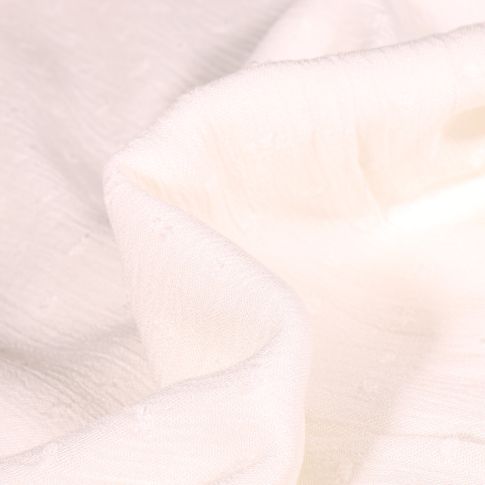 Tissu Viscose Plumetis uni Blanc