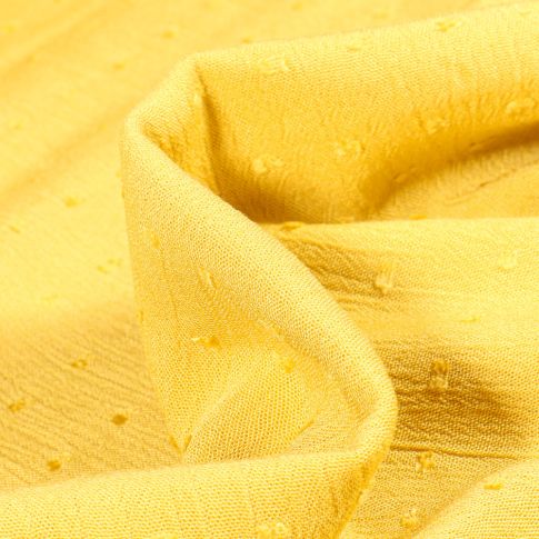 Tissu Viscose Plumetis uni Jaune