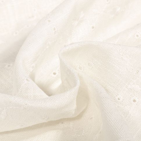 Tissu Lin Viscose Enora sur fond Blanc