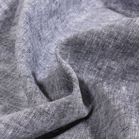 Tissu Lin Coton Chiné  Bleu marine