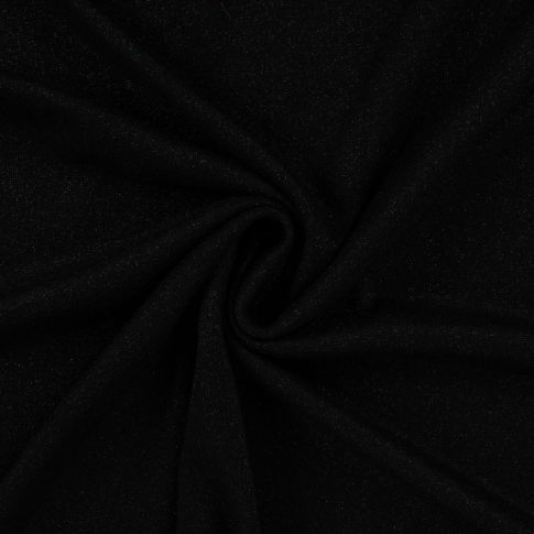 Tissu Maille Jersey Lurex chiné Noir