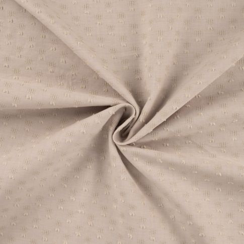 Tissu Plumetis Coton uni josh Beige