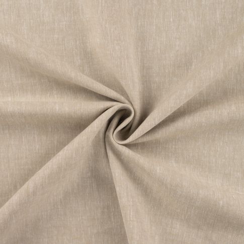 Tissu Lin Coton Chiné Beige