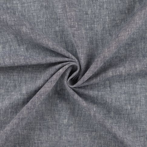 Tissu Lin Coton Chiné Bleu jean