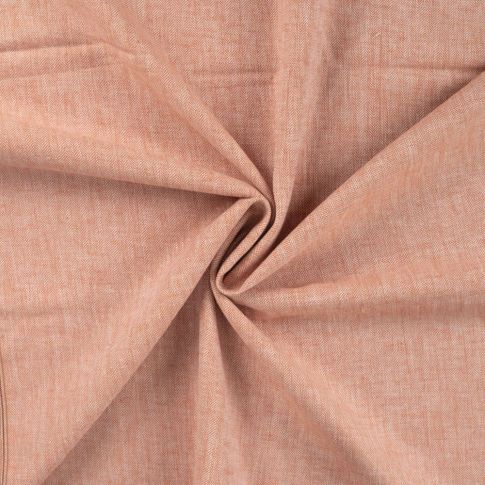 Tissu Lin Coton Chevrons chiné Corail