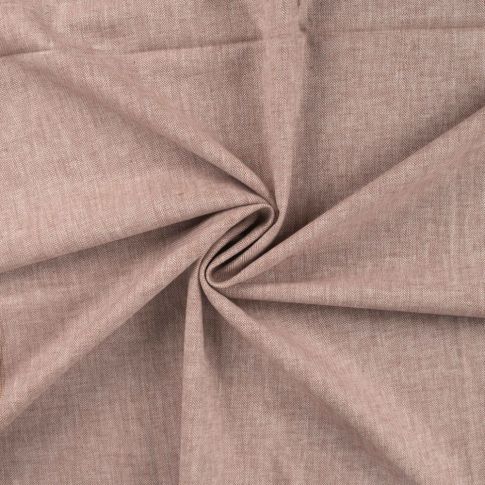 Tissu Lin Coton Chevrons chiné Marron clair