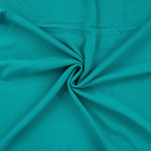 Tissu Crépon de Viscose uni Vert émeraude