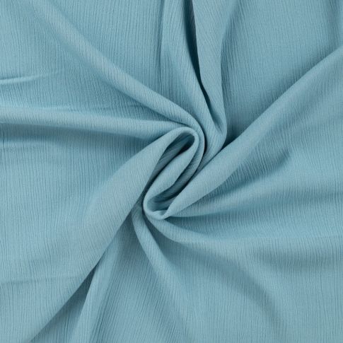 Tissu Crépon de Viscose uni Bleu ciel