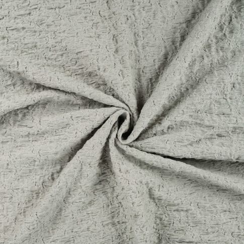Tissu Maille Coton gaufré uni Vert kaki clair