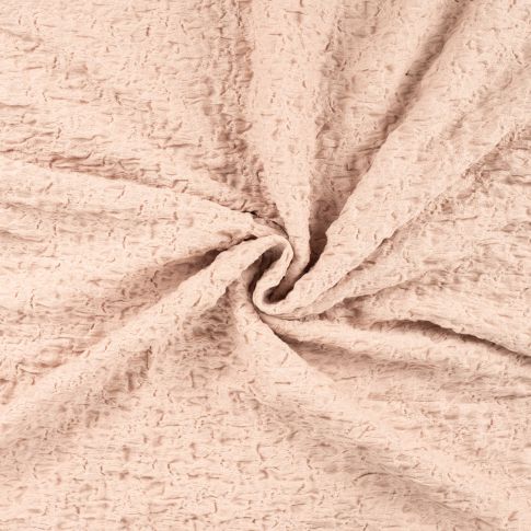 Tissu Maille Coton gaufré uni Beige sable