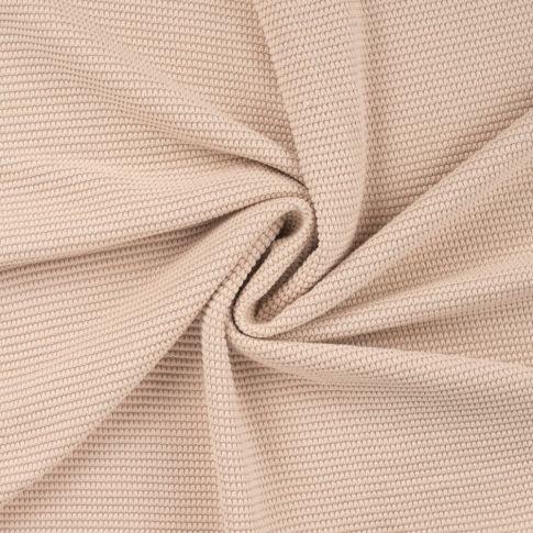 Tissu Maille aspect point mousse uni Beige sable