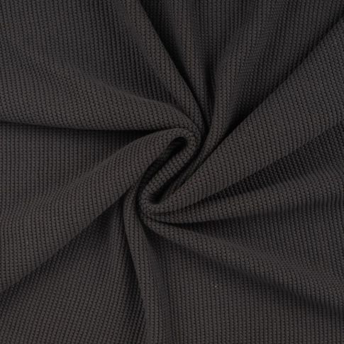 Tissu Maille aspect point mousse uni Noir