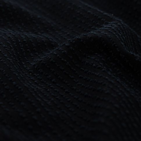 Tissu Coton Jacquard twill uni Noir