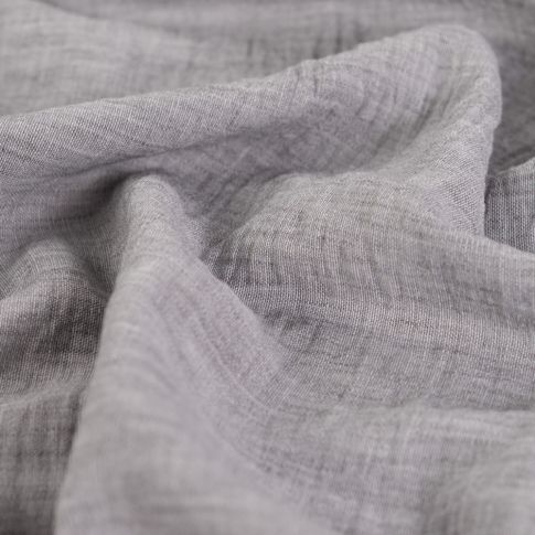 Tissu aspect Lin uni Gris