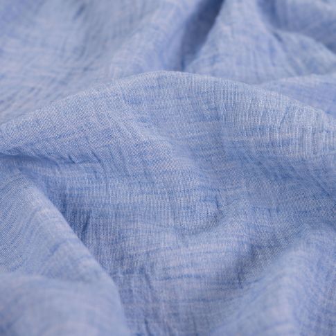 Tissu aspect Lin uni Bleu ciel