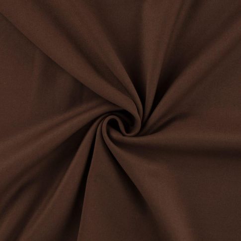 Tissu Gabardine Allegra légère extensible uni  Marron chocolat