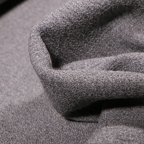 Tissu Crêpe texturé Uni sur fond Gris