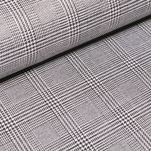 Tissu Jacquard polyviscose extensible Henry sur fond Blanc