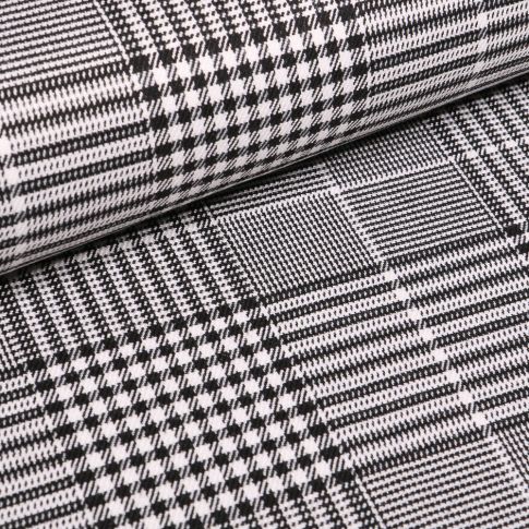 Tissu Jacquard polyviscose extensible William sur fond Blanc