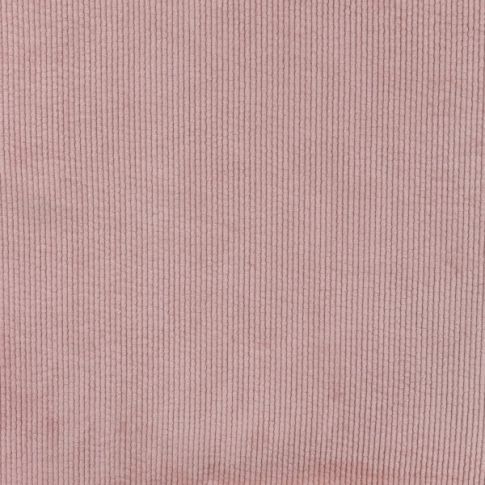 Tissu Velours côtelé lavé uni Rose pâle