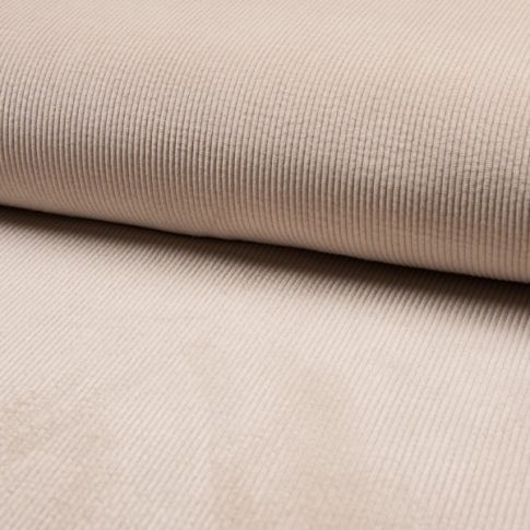 Tissu Velours côtelé lavé uni Beige