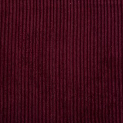 Tissu Velours côtelé lavé uni Bordeaux