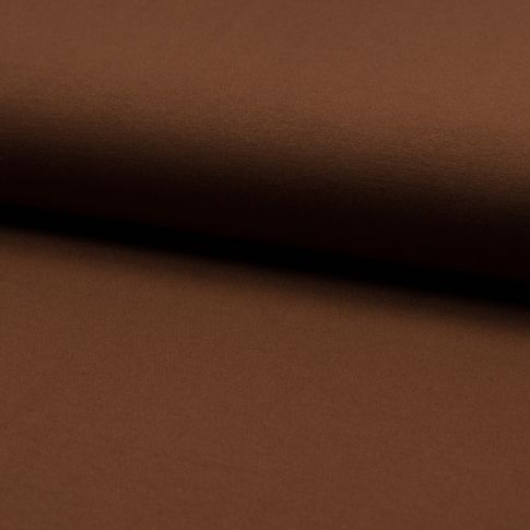 Tissu Bengaline Super stretch uni Marron