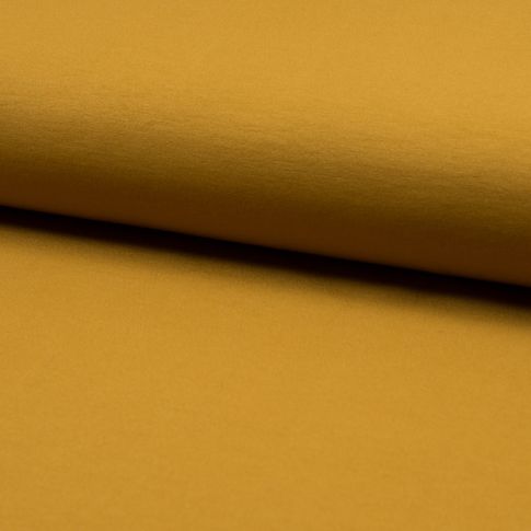 Tissu Bengaline Super stretch uni Moutarde