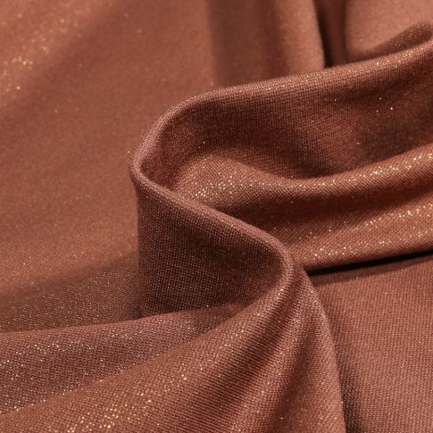 Tissu Jersey Milano uni pailleté Terre de Sienne