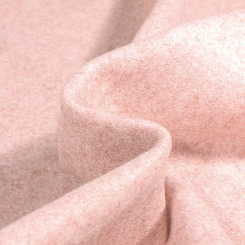 Tissu Maille envers polaire Rose nude